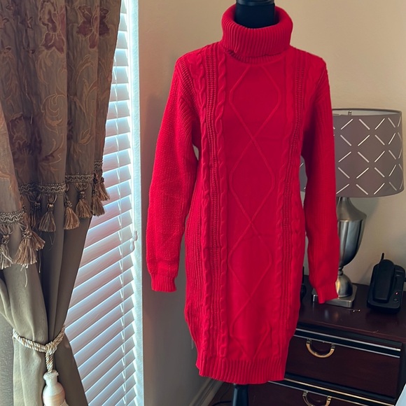 For G and PL Red knitted dress Medium New without tag - Picture 3 of 12